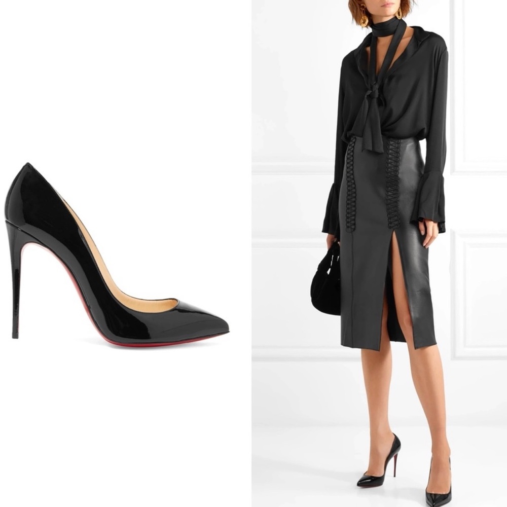 CHRISTIAN LOUBOUTIN Pigalle Follies 100mm Patent Leather Pumps